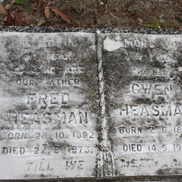 HEASMAN Fred 1892-1973 &amp; Gwen 1897-1982