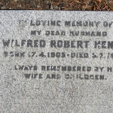 HENRY Wilfred Robert 1905-1966
