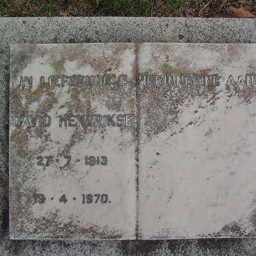 HENDRIKSE David 1913-1970
