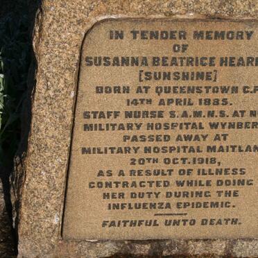 HEARNS Susanna Beatrice 1885-1918