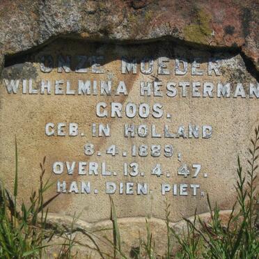 HESTERMAN Wilhelmina nee GROOS 1889-1947