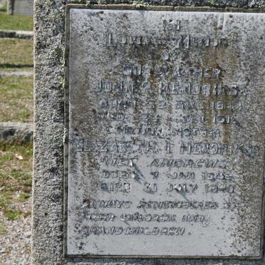 HENDRIKSE John P. 1844-1915 &amp; Elizabeth I. ANDREWS 1849-1940