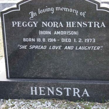 HENSTRA  Peggy Nora nee AMORISON 1914-1973