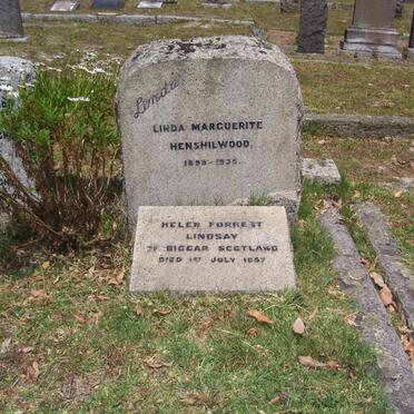 HENSHILWOOD Linda Marguerite 1899-1935 :: LINDSAY Helen Forrest -1957