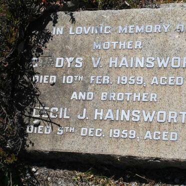 HAINSWORTH Gladys V. -1959 :: HAINSWORTH Cecil J. -1959