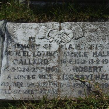 HALE Robert 1910-1969 &amp; M.A. HALVORSEN 1912-1967 :: BALLARD Muriel Louisa 1924-1962