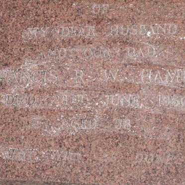 HAMBER Francis R.W. -1960