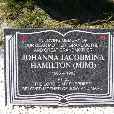 HAMILTON Johanna Jacobmina 1905-1942