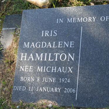 HAMILTON Iris Magdalene nee MICHAUX 1924-2006