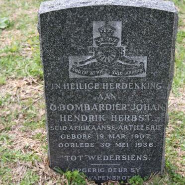 HERBST Johan Hendrik 1907-1936