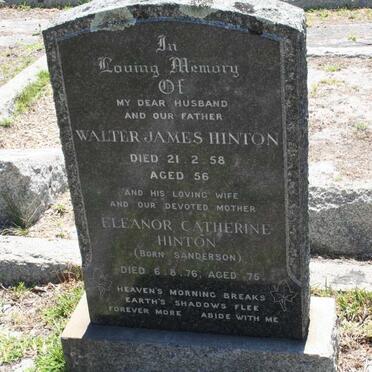 HINTON Walter James -1958 &amp; Eleanor Catherine SANDERSON -1976