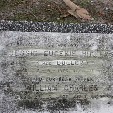 HICHENS William Charles -1978 &amp; Jessie Eugenie DULLER -1973