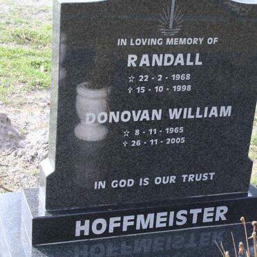 HOFFMEISTER Donovan William 1965-2005 :: HOFFMEISTER Randall 1968-1998 