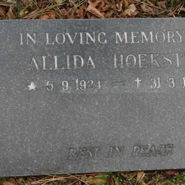 HOEKSTRA Allida 1924-1982