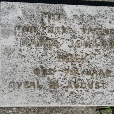HOEK Maria Johanna -1967