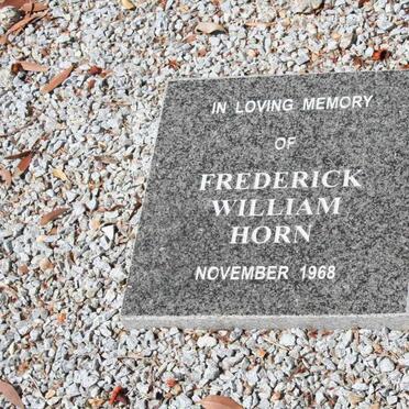 HORN Frederick William -1968