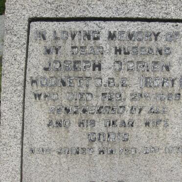 HODNETT Joseph O'Brien -1969 &amp; Doris -1979