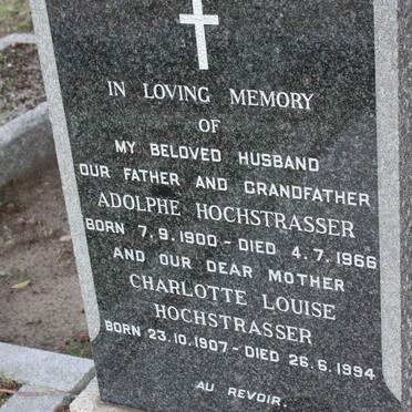 HOCHSTRASSER Adolphe 1900-1966 &amp; Charlotte Louise 1907-1994