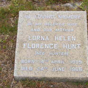 HUNT Lorna Helen Florence nee HUNTER 1909-1966