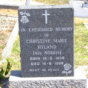 HYLAND Christine Marie nee NORRIS 1939-1969