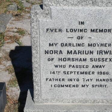 IRWIN Nora Marion -1966