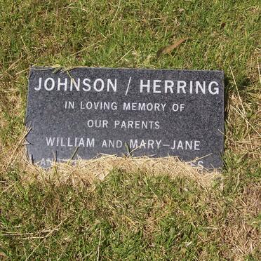 JOHNSON William &amp; Mary-Jane HERRING