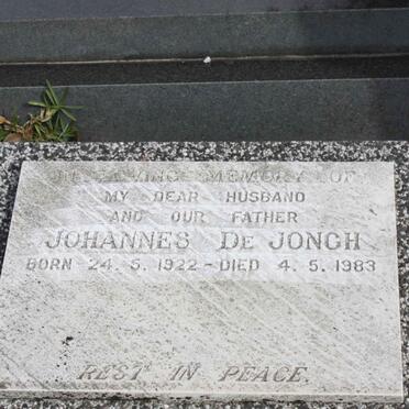 JONGH Johannes, de 1922-1983