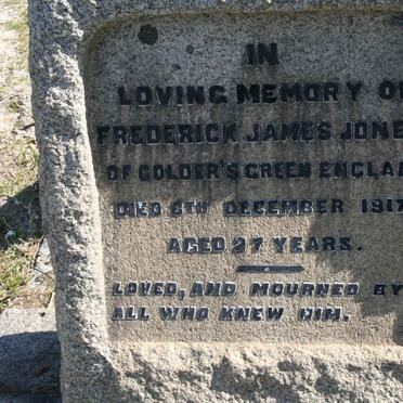 JONES Frederick James -1917