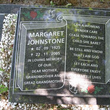 JOHNSTONE Margaret 1925-2005