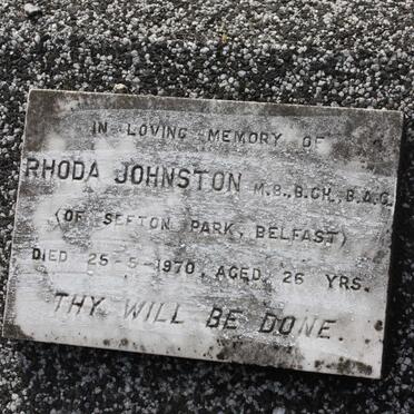 JOHNSTON Rhoda -1970