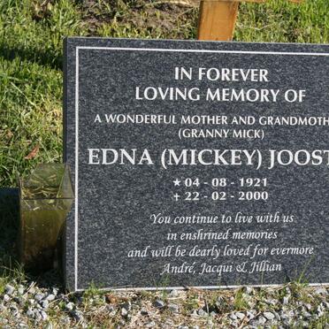 JOOSTE Edna 1921-2000