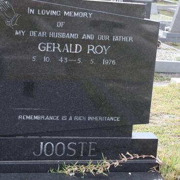 JOOSTE Gerald Roy 1943-1976
