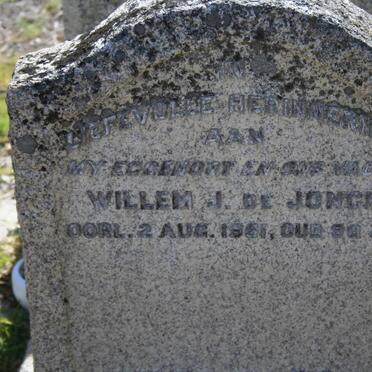 JONGH Willem J., de -1951