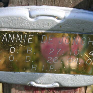 JONGH Annie, de 1942-2006