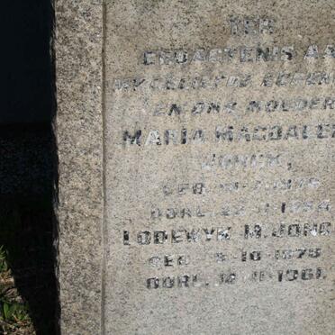 JONCK Lodewyk M. 1875-1961 &amp; Maria Magdalena 187?-1954