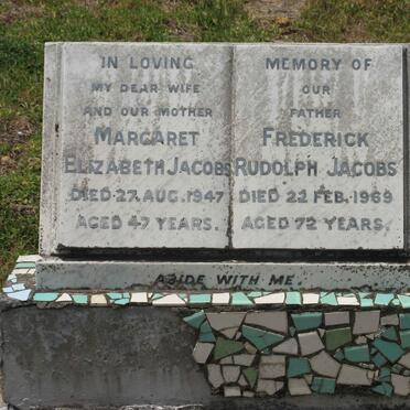 JACOBS Frederick Rudolph -1969 &amp; Margaret Elizabeth -1947