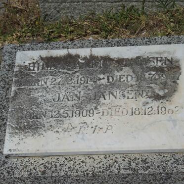 JANSEN Jan 1909-1982 &amp; Hilda Alma 1914-1967