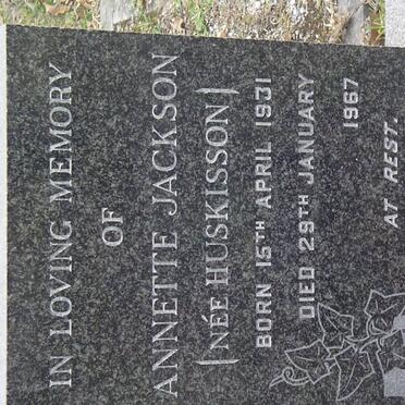 JACKSON Annette nee HUSKISSON 1931-1967