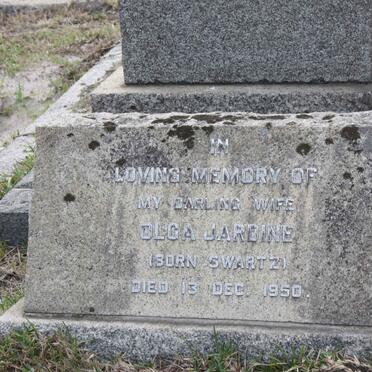 JARDINE Olga nee SWARTZ -1950