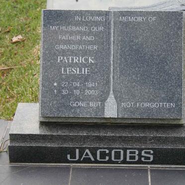 JACOBS Patrick Leslie 1941-2003