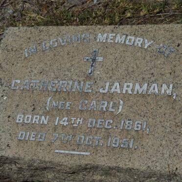 JARMAN Catherine nee CARL 1861-1951