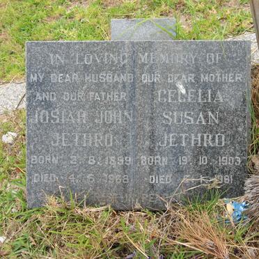 JETHRO Josiah John 1899-1968 &amp; Cecelia Susan 1903-1981