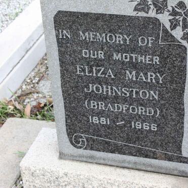 JOHNSTON Eliza Mary nee BRADFORD 1881-1966