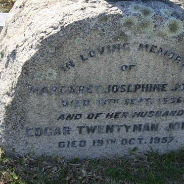 JONES Edgar Twentyman -1957 &amp; Margaret Josephine -1936 