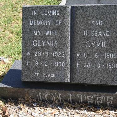 JOLLIFFE Cyril 1905-1991 &amp; Glynis 1923-1990