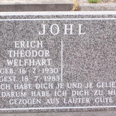 JOHL Erich Theodor Welfhart 1930-1983