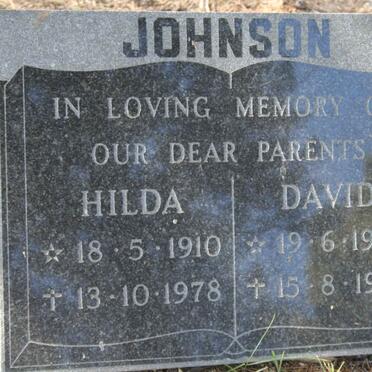 JOHNSON David 1908-1987 &amp; Hilda 1910-1978