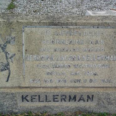 KELLERMAN Hendrika Jacoba nee van der WESTHUYZEN -1950