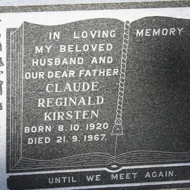 KIRSTEN Claude Reginald 1920-1967