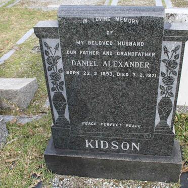 KIDSON Daniel Alexander 1893-1971